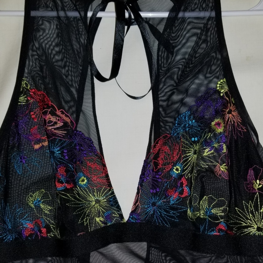 Black mesh babydoll. Never worn without tags